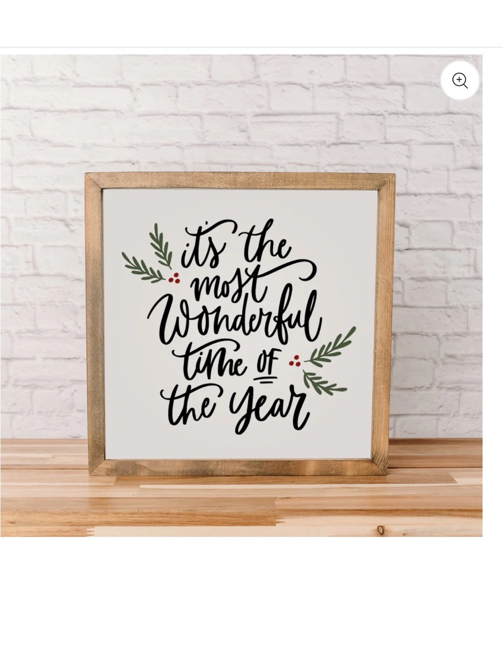 Rustic Holiday Wall Art Sign - "It's the Most Wonderful Time of the Year"